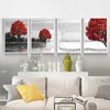 4 Panel Modern Abstract Printed Tree Painting Picture Cuadros Wall Art Landscape Canvas Painting For Living Room No Framed PR150 2