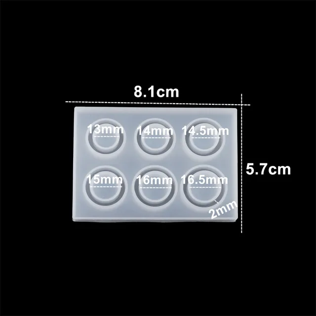 1Pcs Rings Resin Epoxy Molds Mixed Size Silicone Casting Molds Tool For DIY Jewelry Making Findings Supplies Accessories 3