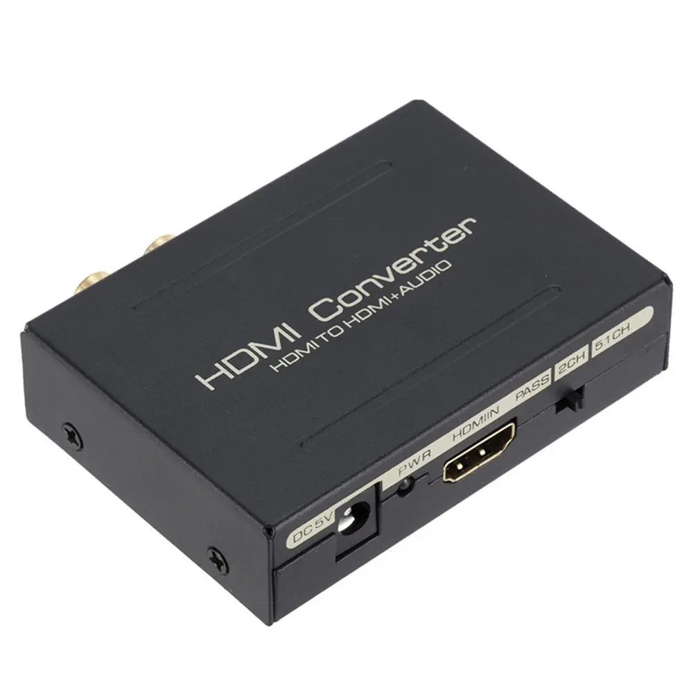 HDMI аудио экстрактор конвертер в SPDIF Оптический RCA адаптер Поддержка 5.1CH формат