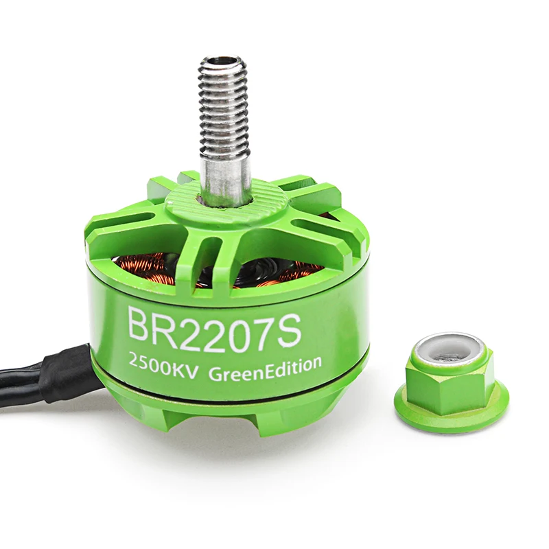 Racerstar 2207 BR2207S Green Edition 1600KV 2200KV 2500KV 3-6S бесщеточный двигатель для радиоуправляемого дрона FPV Racing MultiRotor запчасти Асса