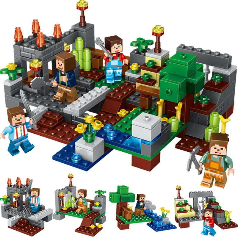 

267pcs 4 in 1 My World Village Friends Legoingly Minecraftness Building Blocks Children Technic Playmobil Bricks Toys Gifts