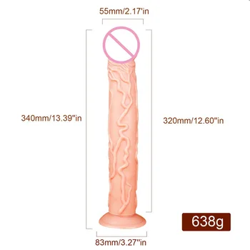 Huge Dildo Super Long Soft Realistic Penis Dick Dildo Female Masturbator Silicone Suction Cup Dildos for Women xxl Dildo Strapon 3