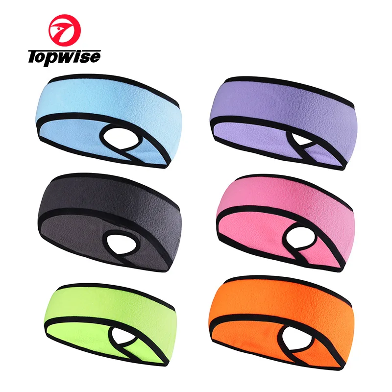 

Polar Fleece Women's Multi-color Running Outdoor Mountain Climbing Sports Fleece Warm Head Band Windproof Headband Ponytail Hole