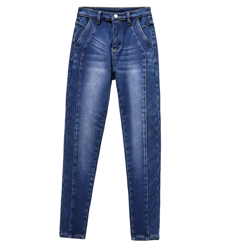 Jeans women  Plus Size   Winter Thick Velvet Warm Long Trousers lady Leggings Stretch Jeans  High Wais Pencil Denim Pants