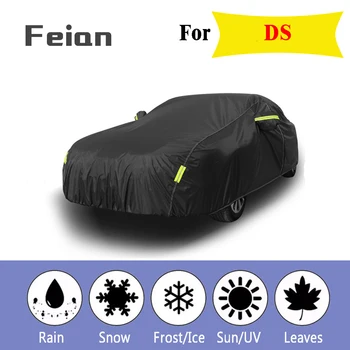 

Full Car Cover Outdoor Waterproof Sun Acid Rain Snow Protection UV Car Umbrella black auto cover SUV Sedan Hatchback for DS