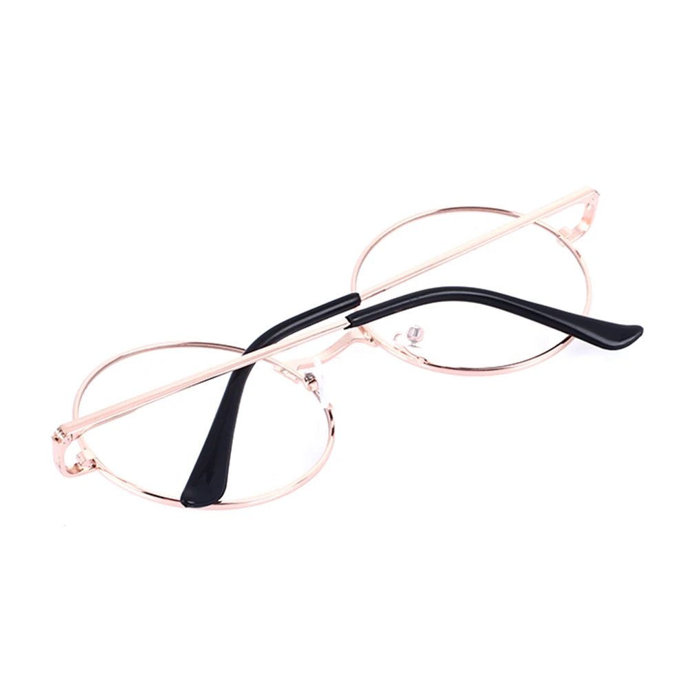 Gold Frame Модные ретро круглые очки оригинальные прозрачные линзы очки 2 стиля - Цвет: Gold Frame
