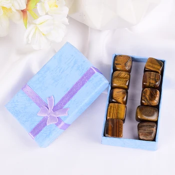 10 Pcs /Set Natural Tumbled Stone 15-20mm Tiger eye Bead Chakra Healing Crystal Irregular Polishing Amethyst Home 7