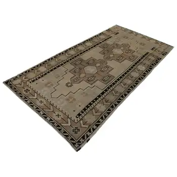

114x226 Cm Beige Handmade Vintage Anatolian Rug-4x7 Ft