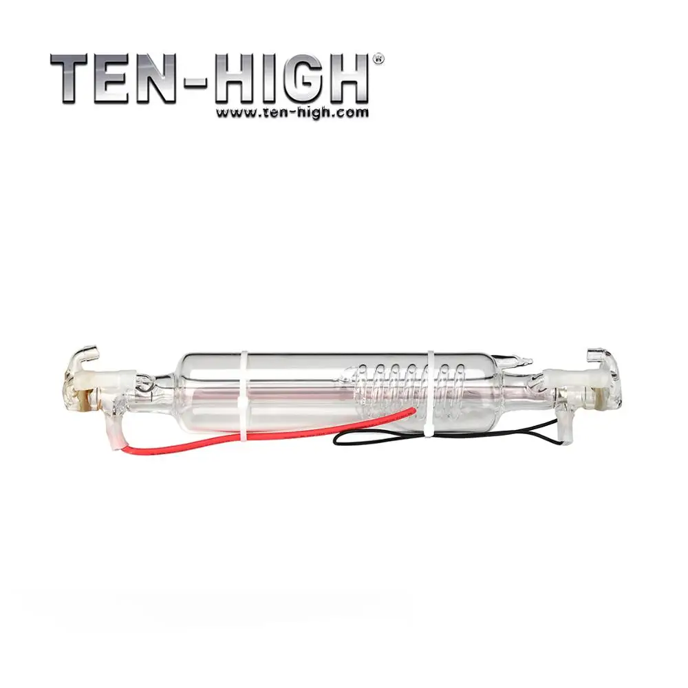 Стеклянная лазерная трубка TEN HIGH Co2 металлическая головка 10 Вт стеклянная лампа 380