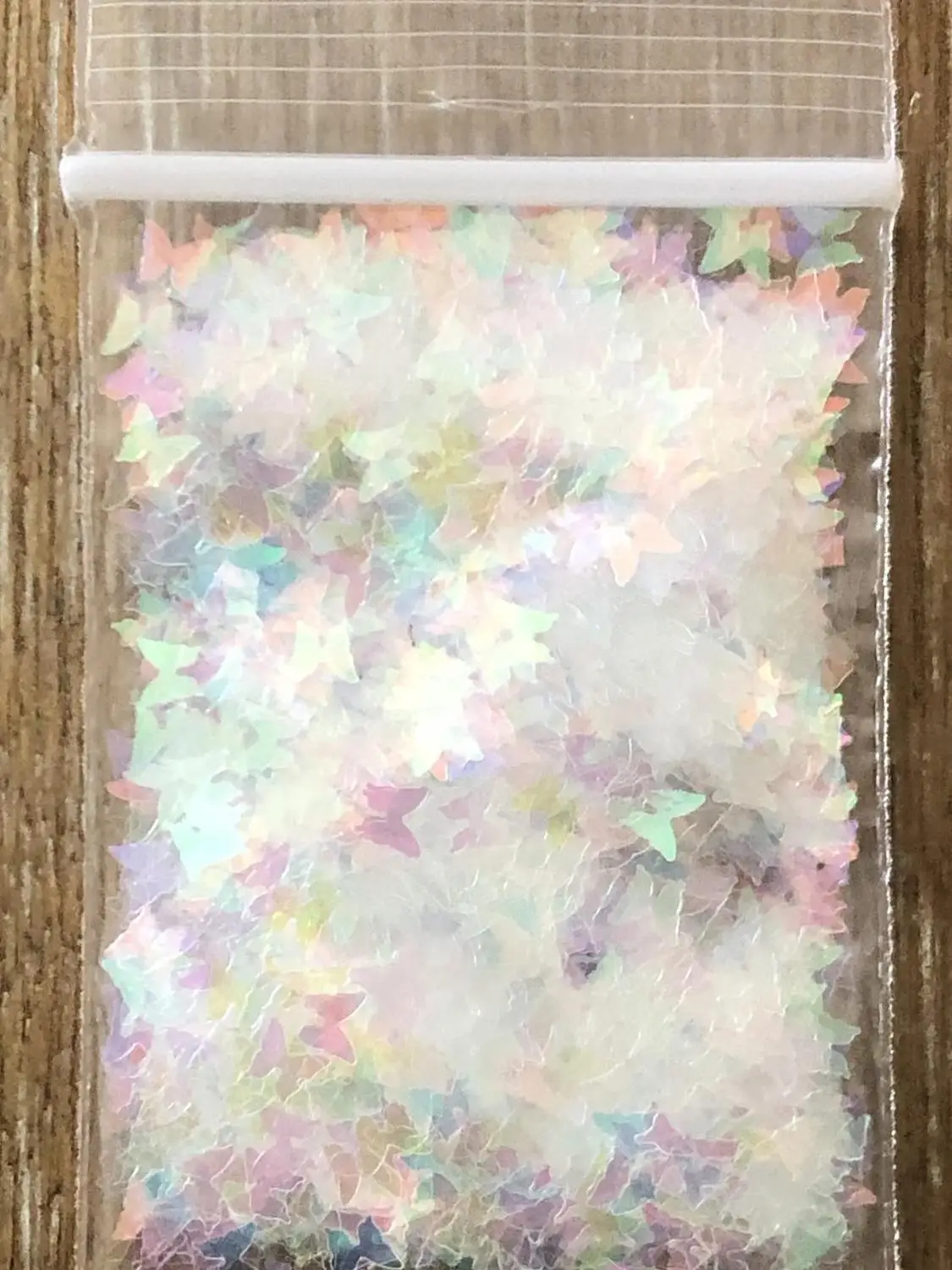 50G 1bag All White Glitter Shapes- Polyester Glitters - Opal Iridescent Rainbow White Glitter Chunky Nail Art Clear Iridescent