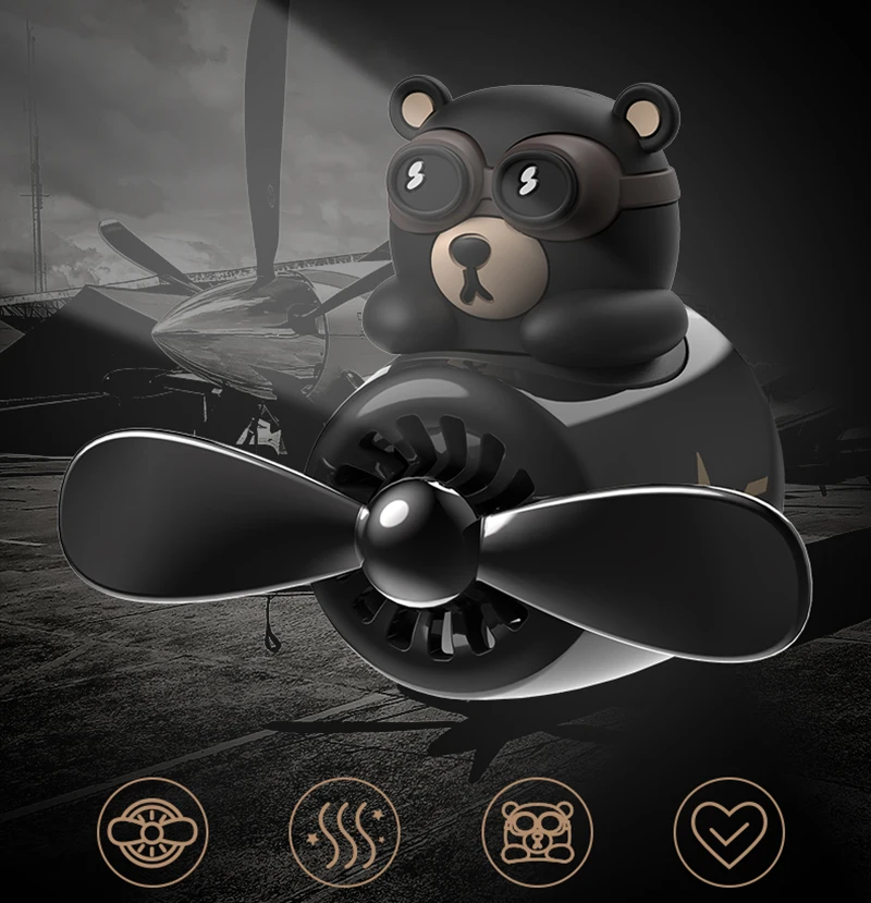 Cute Bear Pilot Air Freshener Car Perfume