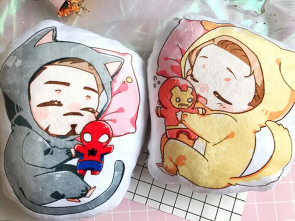 Marvel, Мстители, Железный человек, Тони, Человек-паук, плюшевая кукла, подушка, мягкая игрушка, подарок, косплей, горячая ограниченная креативная редкая