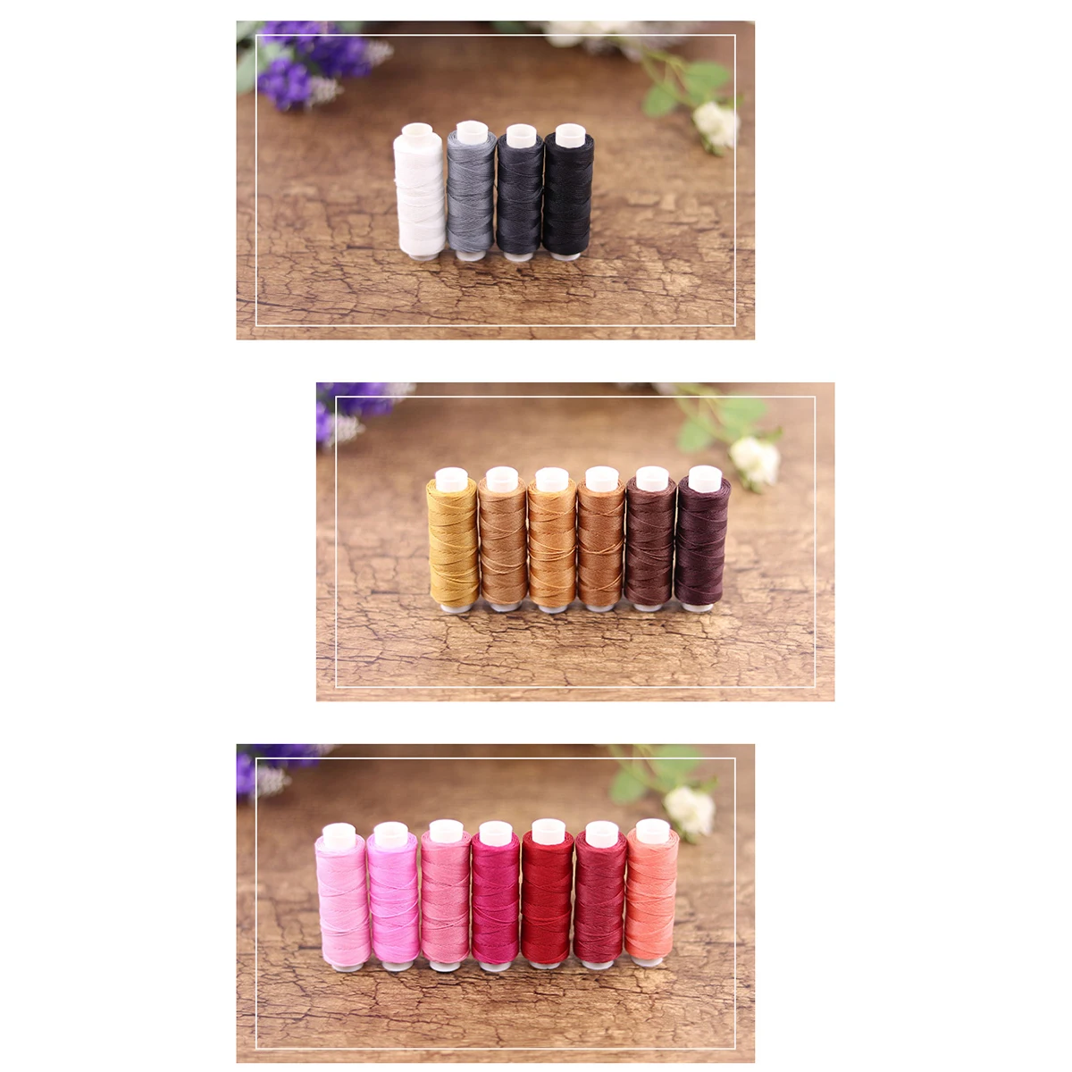 50m/roll Durable Round Waxed Thread 0.45mm Width for DIY Leathercraft Tool Stitching Thread Shoes Handbag Luggage Accessories