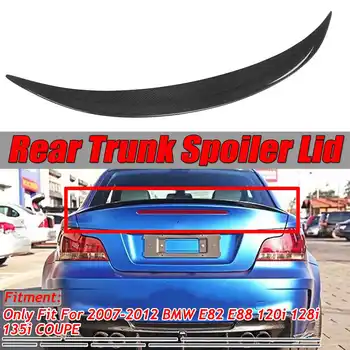 

1xReal Carbon Fiber Car Rear Trunk Boot Lip Spoiler Wing Lid Big For BMW E82 E88 120i 128i 135i For Coupe 2007-2012 Wing Spoiler