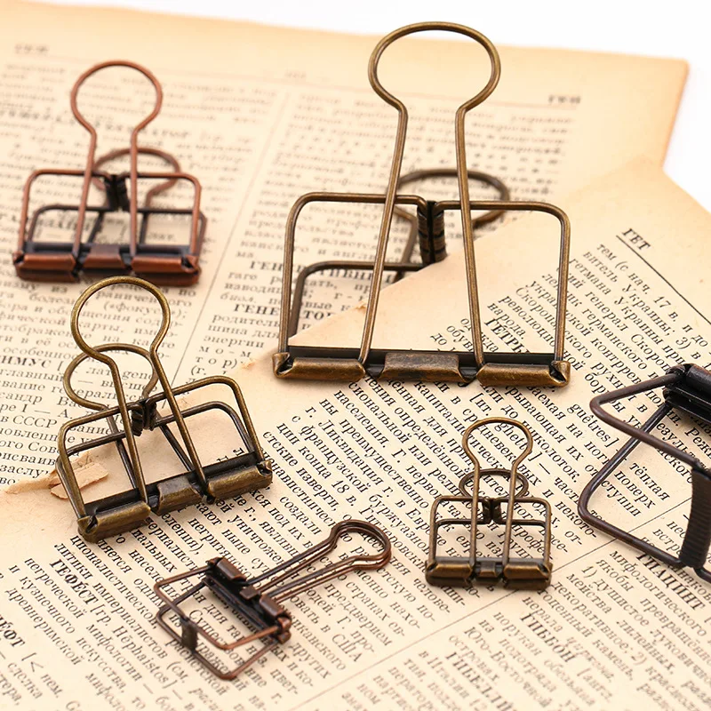  20PCS Binder Clips, Medium Metal Binder Clips Bronze Binder  Clips, Paper Clamps for Office Supplies School Personal Document Organizing  : Office Products