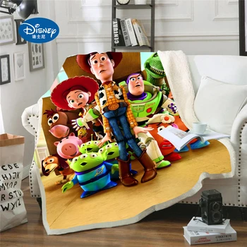 

Disney Cartoon Blanket Toy Story 3D Printed Blanket Couch Quilt Cover Travel Bedding Plush Throw Fleece Blanket Bedspread
