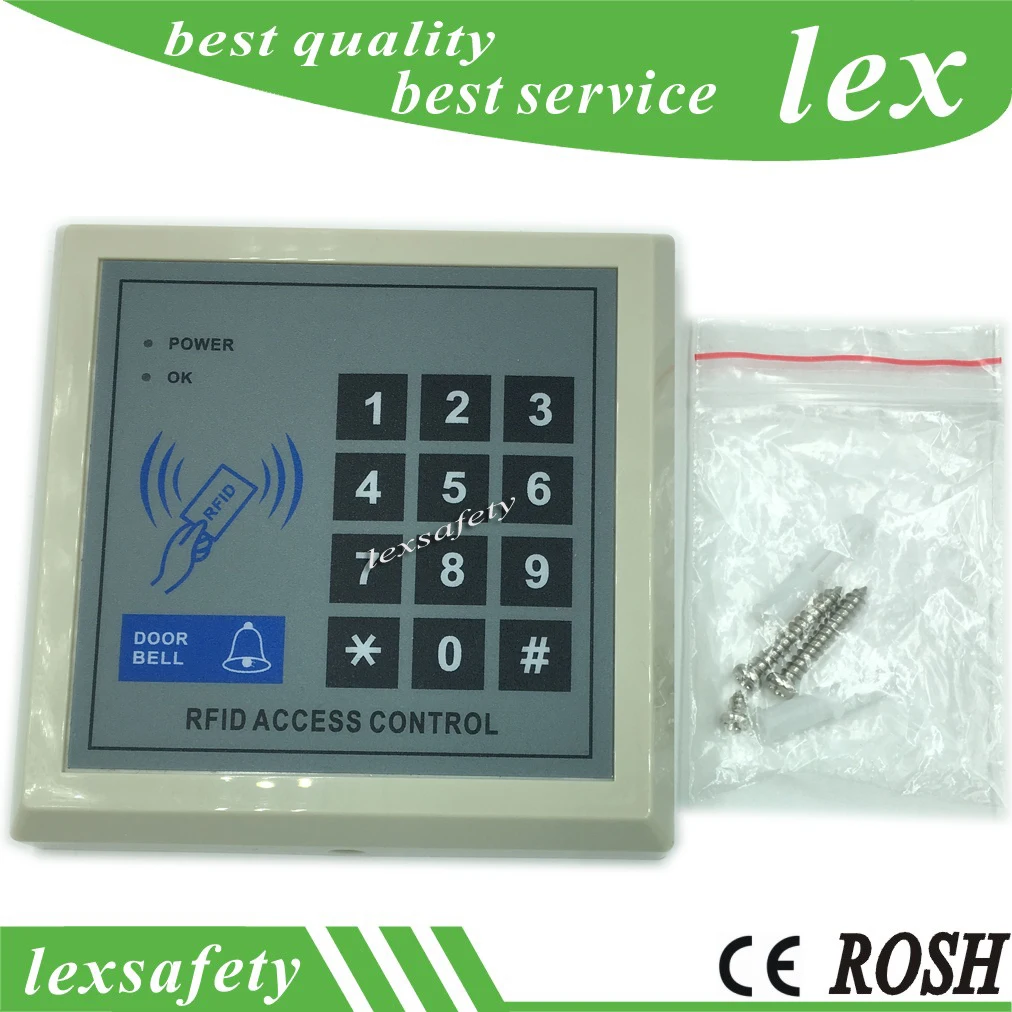 125Khz Door Access Id Password Card Entrance Guard All-In-One Machine,Keypad Integration Access Control Reader+2PcsFree Key Tags