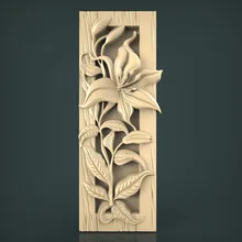 Moldura da decoração do quadro 3d modelo para o roteador cnc, escultura e gravação no formato de arquivo stl