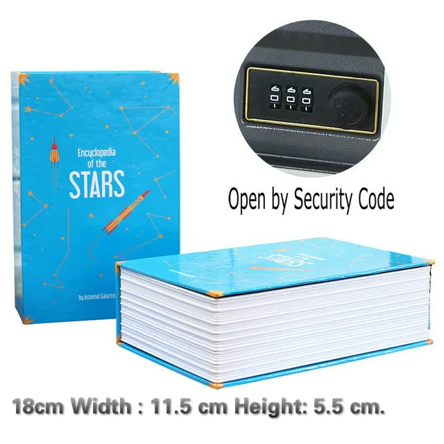 L size Blue Password Практичный мини-кассовый Копилка из нержавеющей стали с замком безопасности с замком, сейф, маленький, подходит для украшения дома, 3 размера - Цвет: L size Blue Password