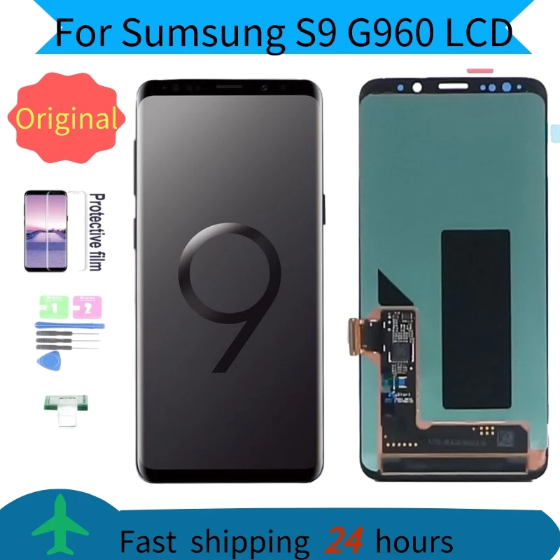 100% Оригинальный Super AMOLED экран для Samsung Galaxy S9 LCD SM-G960/DS G960F G960U G960D сенсорный