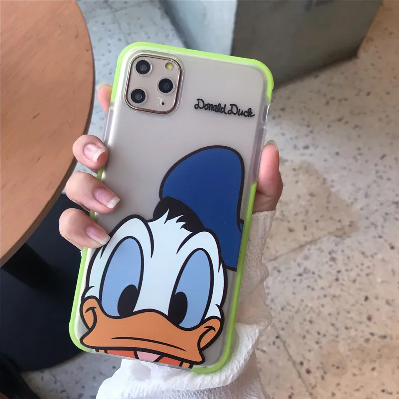 Милая мультяшная Пара Прозрачный Дональд Дак Дейзи для iphone 6 6S 7 7plus 8 8Plus iphone X XR 11 pro MAX чехол для телефона