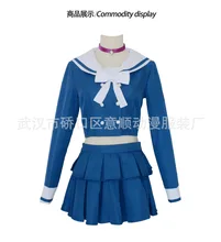 

Anime Danganronpa V3 Killing Harmony Tenko Chabashira Cosplay Costume Women Blue School Uniform Outfit Dress Sailor Suit