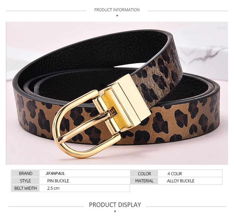 JIFANPAUL Women's Genuine Leather Fashion Belt with Ladies Dress High Quality Vintage Belt Luxury new Gold Buckle Free Shipping