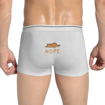 

Cat Nope LazyCartoon Print Men's underwear