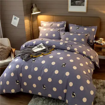 

Dots Duvet Cover monopoly bedding set Cotton sanding Duvet Cover set Gray Quilt Cover 160x210cm/200cmx230cm/220cmx240cm