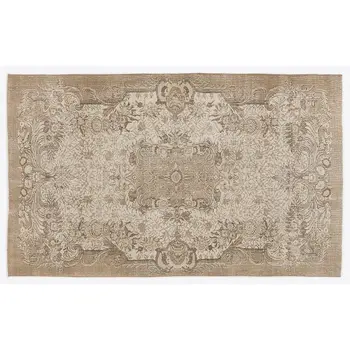 

Handmade Beige Vintage English English Area Rug 173x286 Cm-5'8''X9'5''