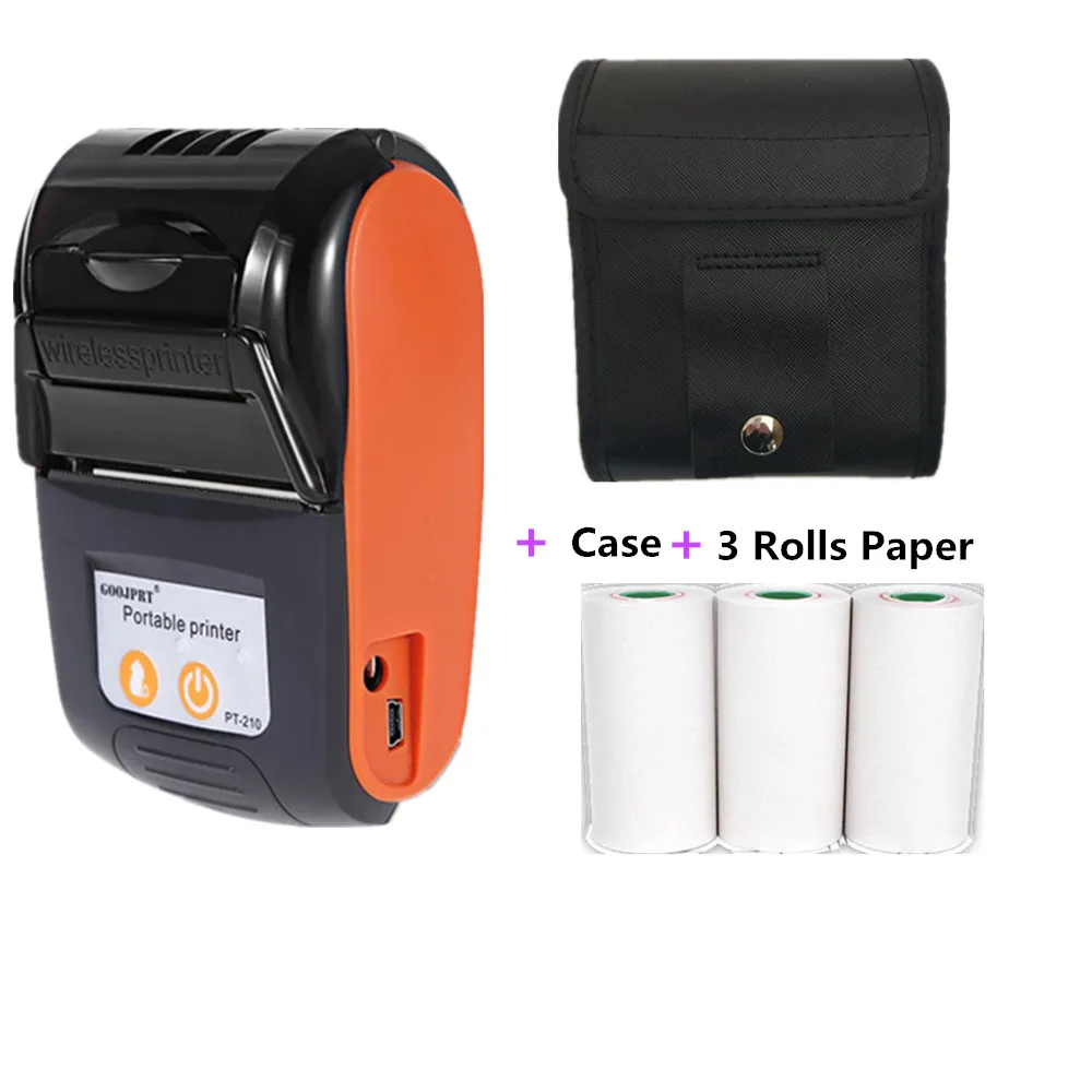 58MM BLUETOOTH POCKET INKLESS THERMAL RECEIPT PRINTER WITH THERMAL PAPER economic set