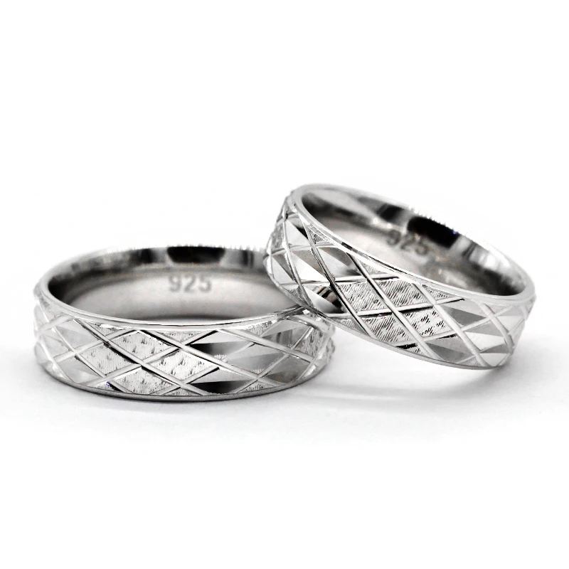 Meissa Anello Coppia In Argento 925 Anello Di Fidanzamento Set Di