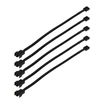 

12inch 5PCS 4-pin Female Splite to Two 4pin Male PWM Connector Case Fan Extension Power Cable for Computer