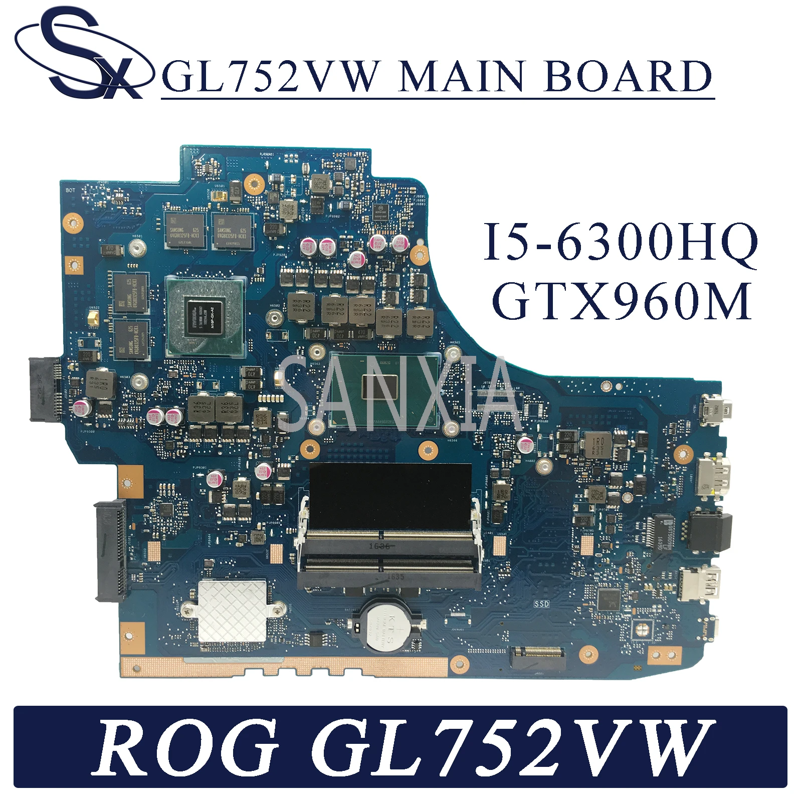 KEFU GL752VW материнская плата для ноутбука ASUS ROG GL752V ZX70V FX71PRO оригинальная HM170 I5-6300HQ GTX960M