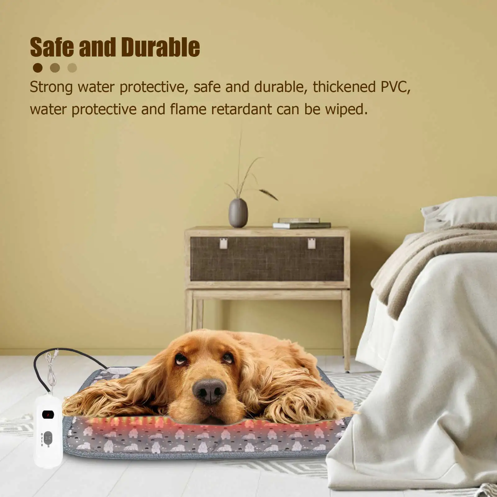 Electric Pet Heat Pad Heating Mat Pet Dog Bed Puppy Warmer Winter Warm