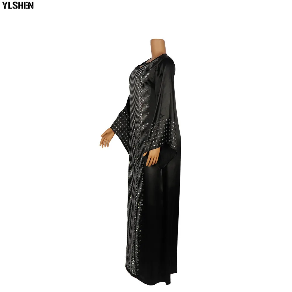 Plus Size African Dresses Abayas for Women Dashiki Diamond African Clothes Caftan Abaya Dubai Robe Evening Long Muslim Dress 20