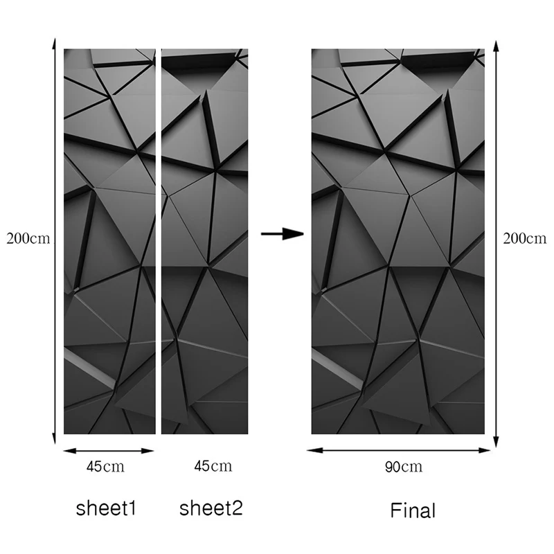 3D наклейки для двери, наклейки для ремонта шкафа, наклейки на холодильник, водонепроницаемые наклейки на стену, украшение для спальни