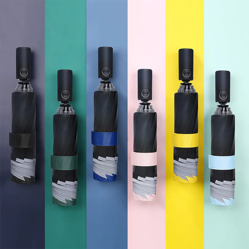 Automatic Umbrella Reverse Folding Business Umbrella With Reflective Strips Umbrellas Rain For Men Women Windproof Male Parasol