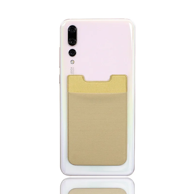 

Currently Available Wholesale Lycra Phone Stickers Card Bag Multi-color Back Sticker Card Holder Coin Purse Earphone Bag Customi