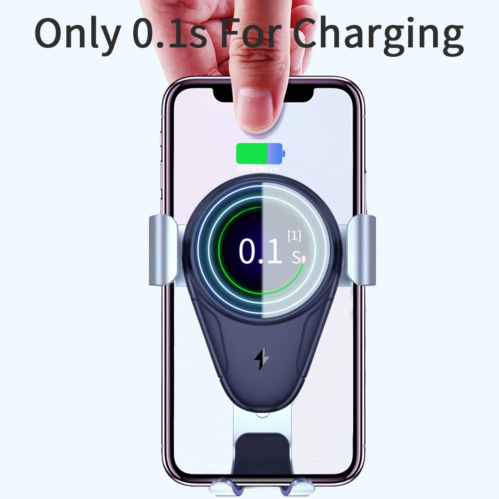 Essager 10W Car Mount Qi Wireless Charger For iPhone XS Max Xiaomi mi 9 Fast Wireless Charging Car Phone Holder For Samsung S10