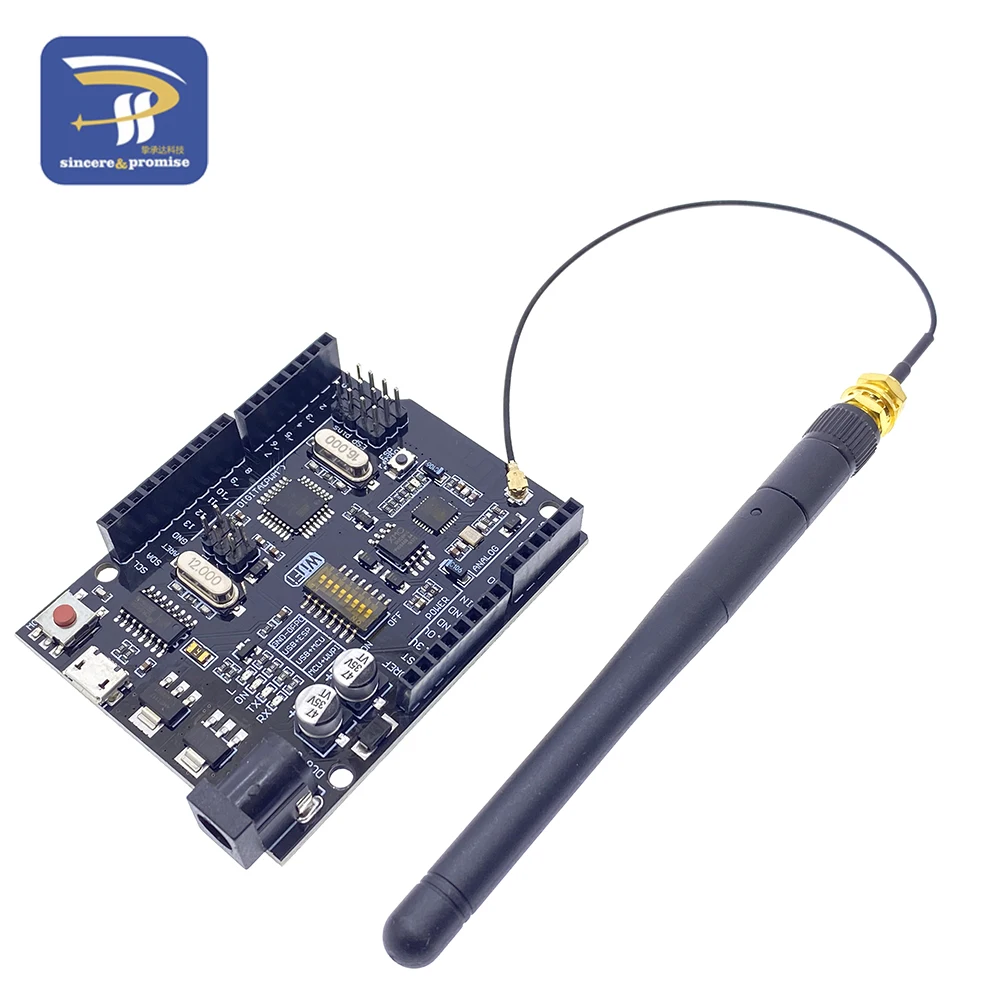 UNO + Wi Fi R3 ATmega328P ESP8266 CH340 (32Мб оперативной памяти) 6 9V USB TTL CH340G для Arduino NodeMCU WeMos один