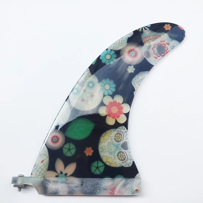 high quality 9inch 8inch longboard fin center fiberglass fabric single fin