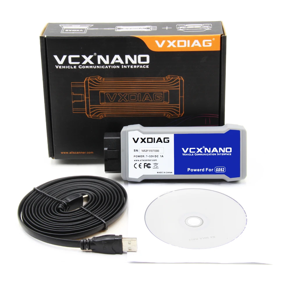 SAE J2534-1 SAE J2534-2VXDIAG VCX NANO для GM для Chevrolet/для Buick для Tech2Win GDS2 автоматический диагностический сканер ECU программист