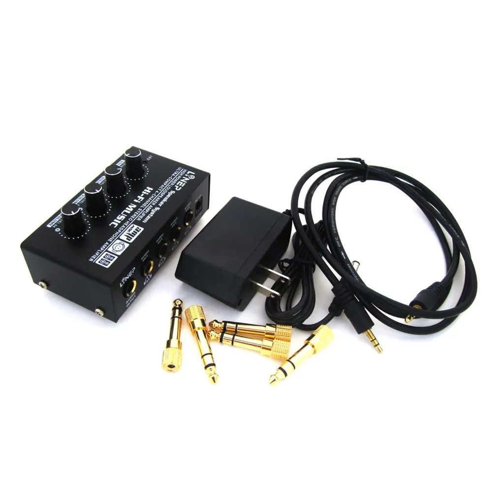 Professional 1 Input And 4 Output Signal Amplifier Distributor Comparator With Headphone Monitor Signal Amplifier Professional 1 Input And 4 Output Signal Amplifier Distributor Comparator With Headphone Monitor Signal Amplifier