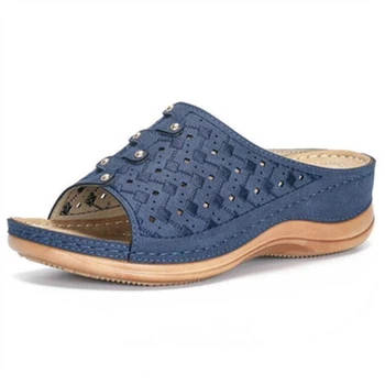 

Women Wedges Woman Open Toe 2020 Women's Casual Platform Sewing Female Fashion Footwear Ladies Beach Shoes Plus Size 35-44