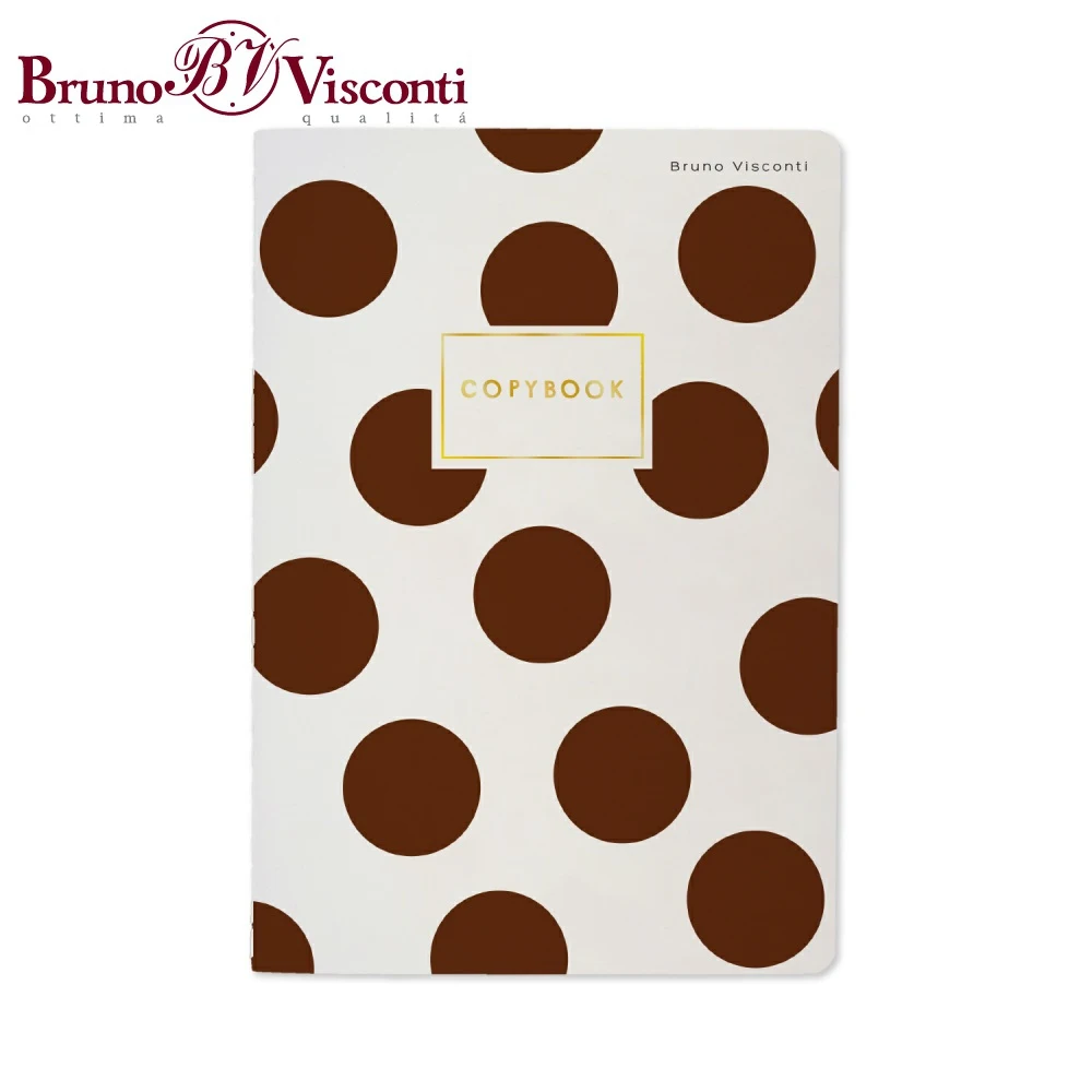 NOTEBOOK A5 &quotBROWN POLKA DOT&quot 40l. 7-40-001 cell / 118 BRUNO VISCONTI Notebooks Writing Pads Office School Supplies | Канцтовары