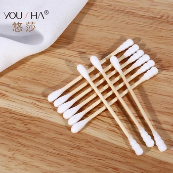 

YOUSHA 100pcs Cotton Swab Double Head Cotton Buds Cosmetic Makeup Buds Ear Sticks Ear Clean Paper Swabs Disinfect Health Care