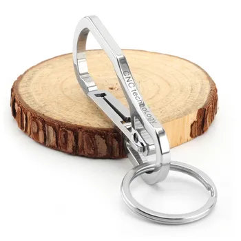 

Titanium Heavy Duty Carabiner Keychain EDC Quick Release Hooks With Titanium Key Ring