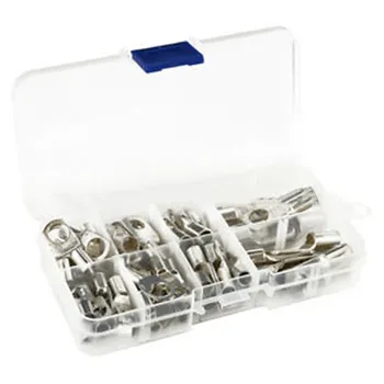

60pcs SC Bare Terminals Tinned Copper Tube Terminal Connectors Cable Wire Crimp Terminals Kit for Marine/Automotive Accessories