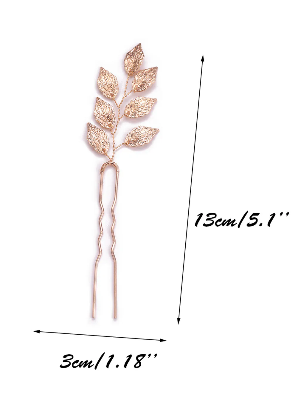 Golden Hair Pins Banquet Headwear Vintage Leaf Headdress Minimalist Wedding Hair Metal Accessories hair accessories bridal hair accessories